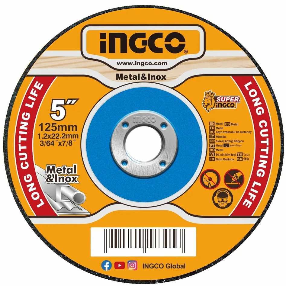 Ingco MCD121255 Metalo pjovimo diskas 125 x 1,2 mm, 10 vnt. rinkinys