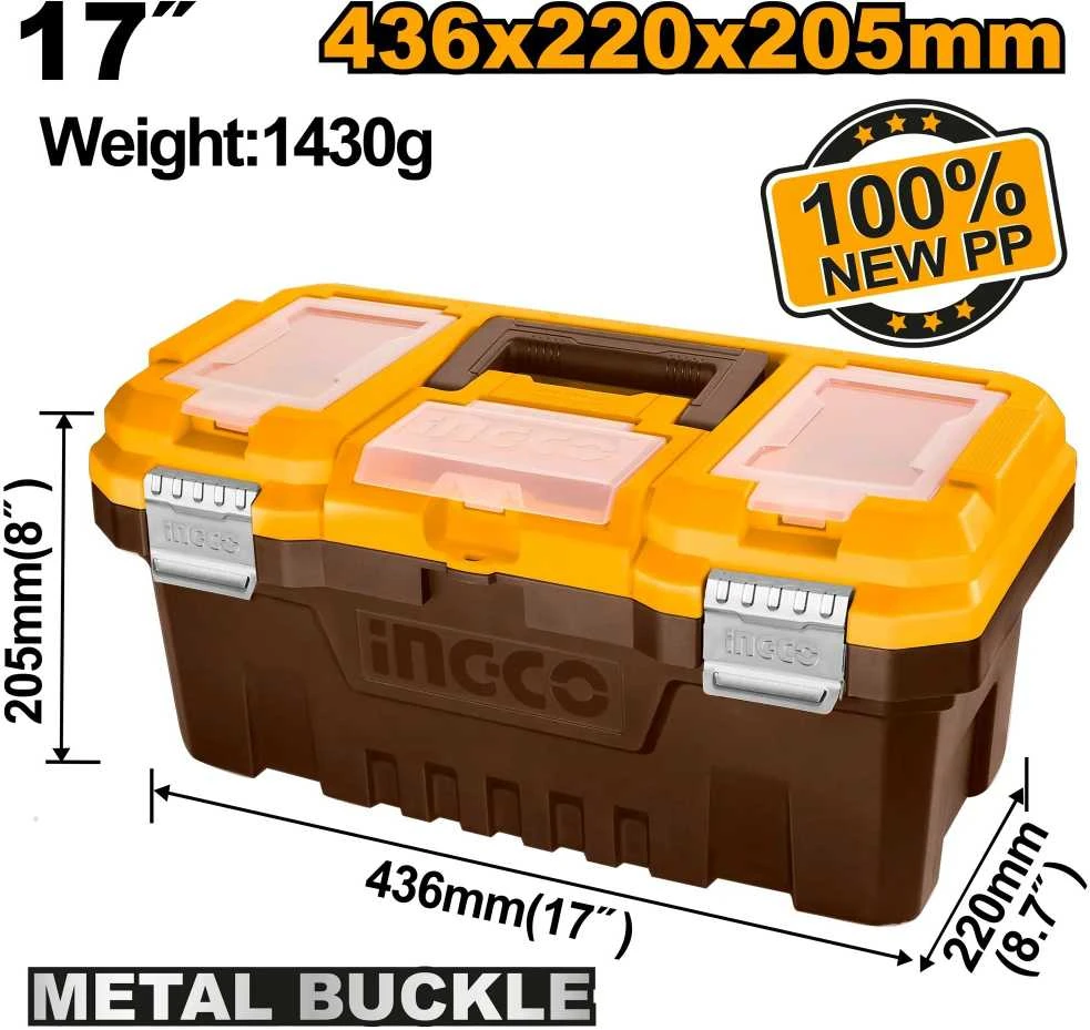 Ingco PBX1702 įrankių dėklas 17", 436x220x205 mm