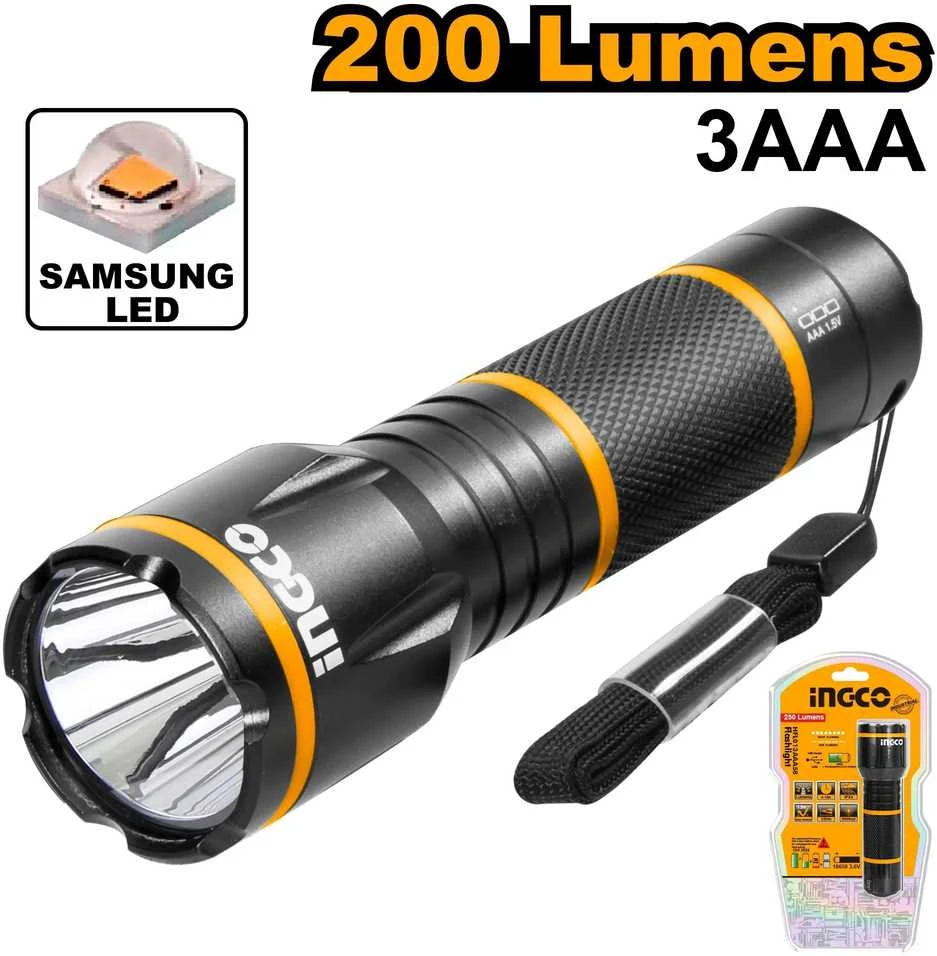 Ingco žibintuvėlis LED 3 LED 3×AAA