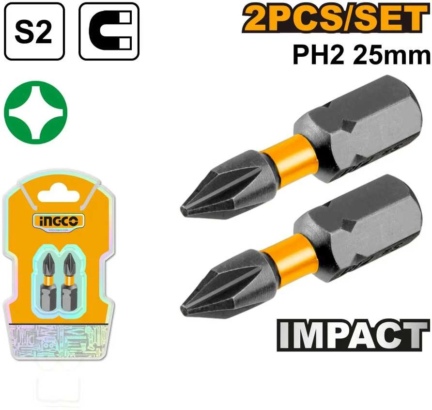 Grąžtas Ingco SDBIM71PH225 antgalių rinkinys, 2 vnt.