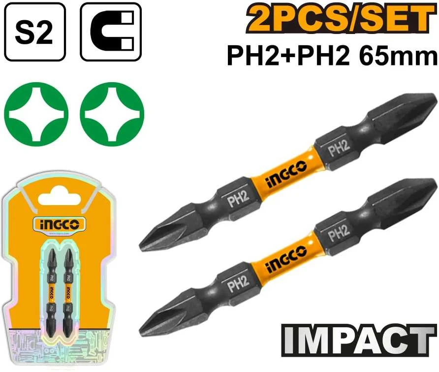 Grąžtas Ingco SDBIM72PH265 antgalių rinkinys, 2 vnt.