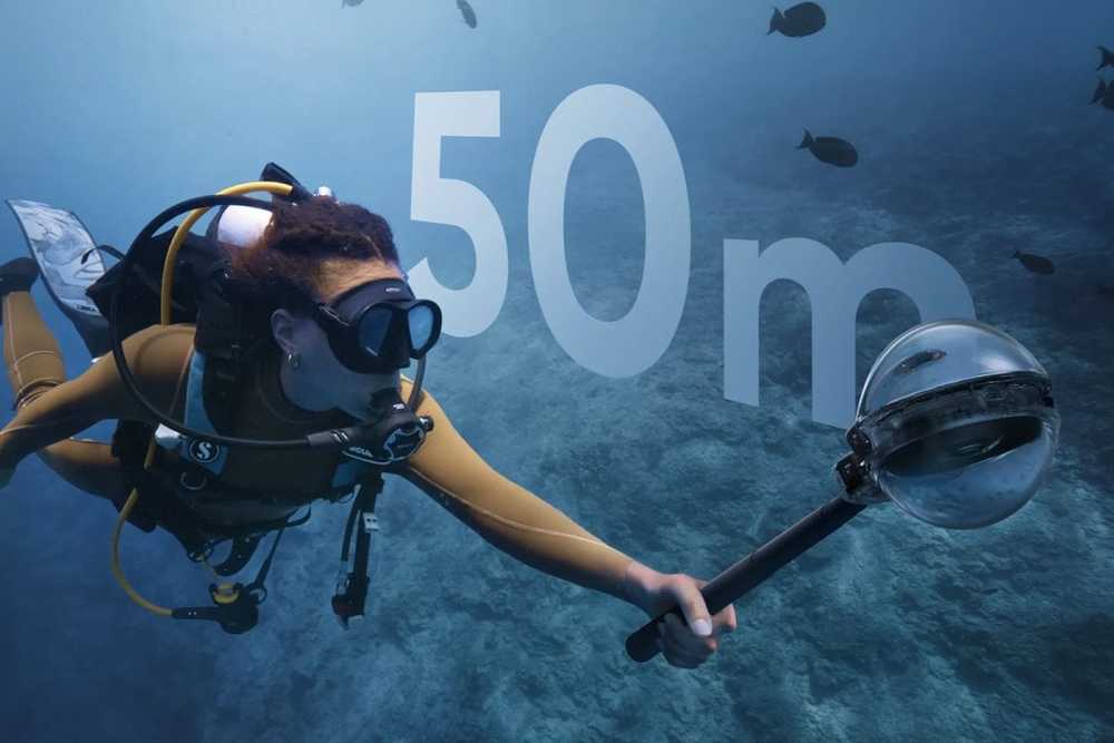 „Insta360 X5“ aukščiausios kokybės povandeninis korpusas