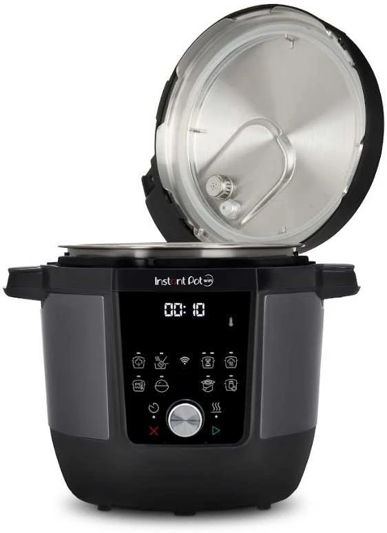 Instant Pot daugiafunkcis puodas su atidarytu dangčiu