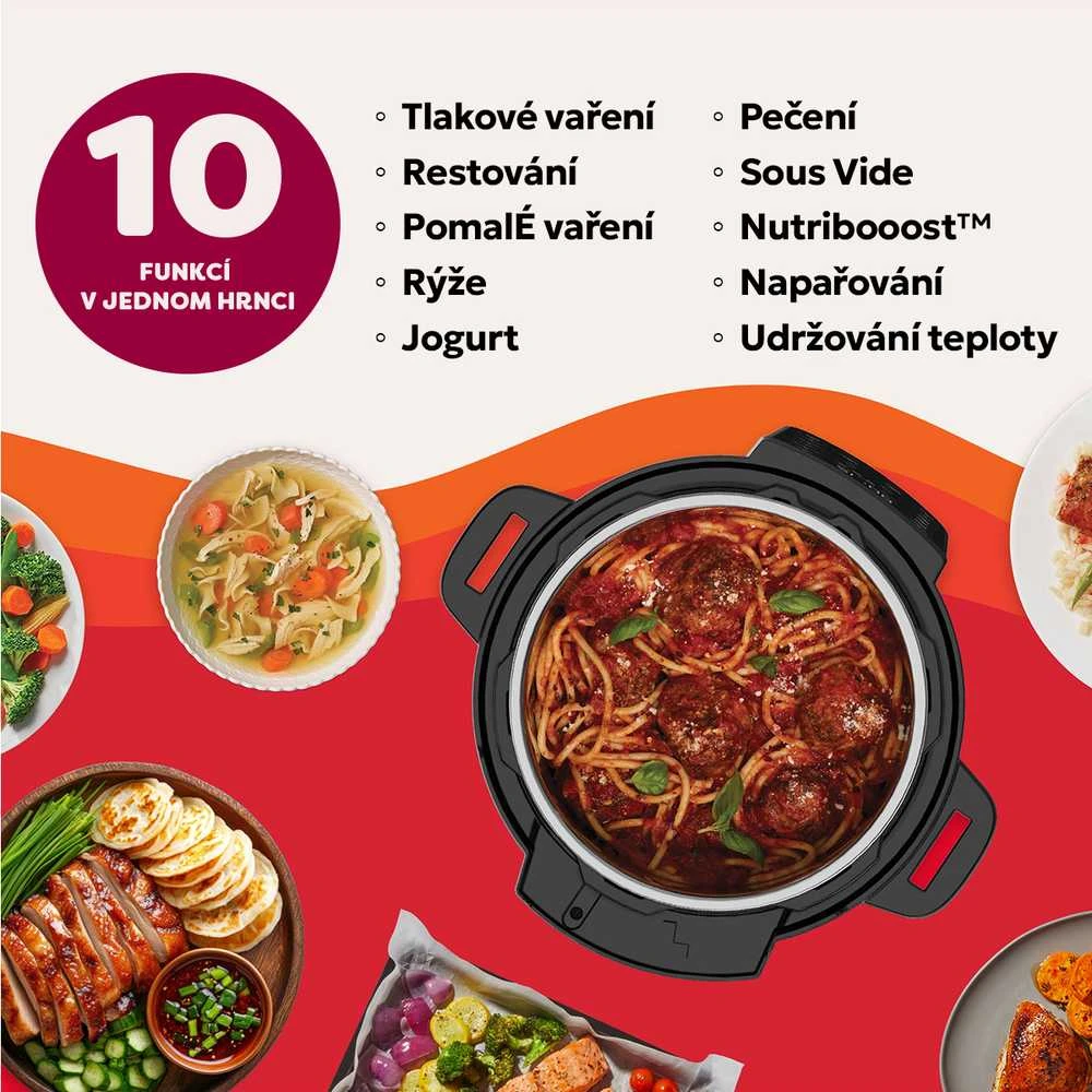 Instant Pot Pro daugybės funkcijų greitpuodis 5,7 l 1200 W su Wi-Fi valdymu, juodas PRCPC601WE