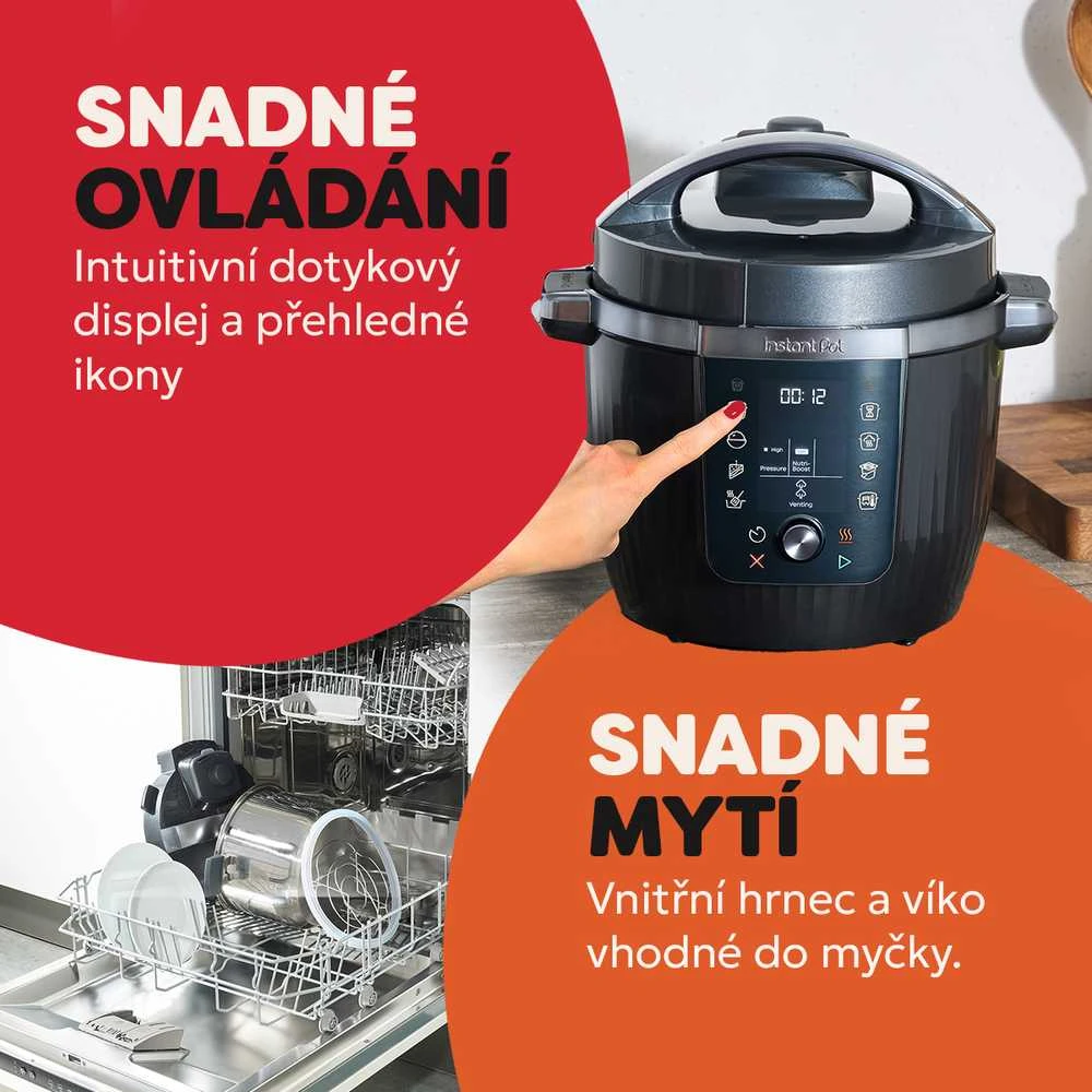 Instant Pot Pro daugybės funkcijų greitpuodis 5,7 l 1200 W su Wi-Fi valdymu, juodas PRCPC601WE