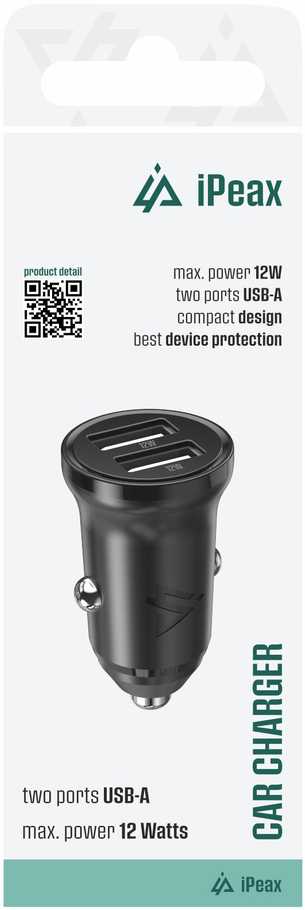 iPEAX Car charger 2x USB-A / 2.4A