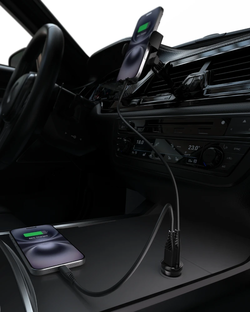 iPeax CL-04 PD USB-C / USB automobilinis įkroviklis 30W