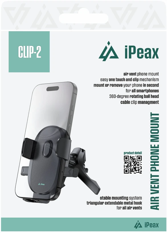 „iPeax Clip 2“ automobilio telefono laikiklis