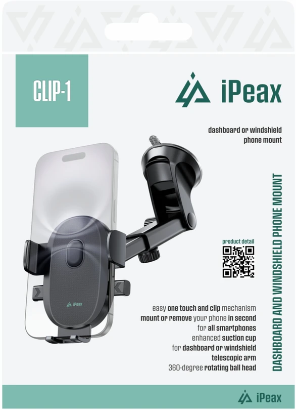 Ipeax „iPeake Clip-1“ automobilinis telefono laikiklis