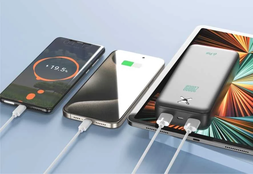 „iPeax“ išorinė baterija, 2x USB-A, 20000 mAh