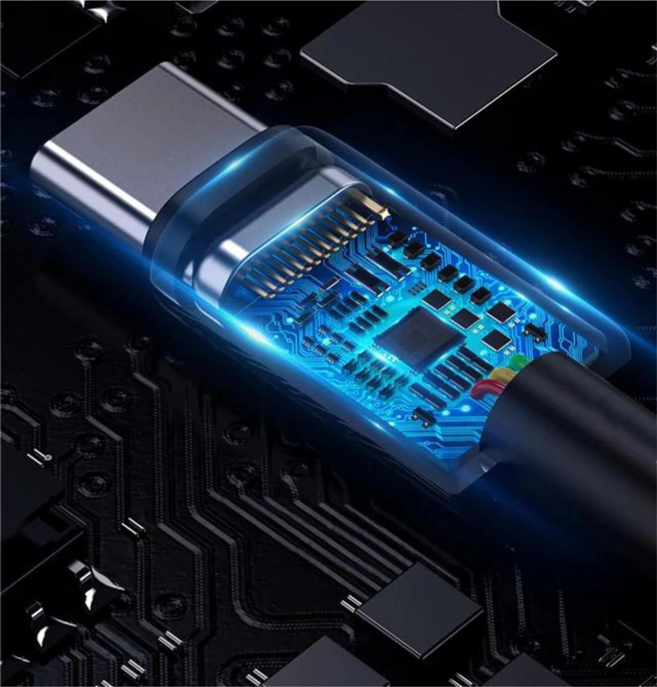 iPEAX USB-A į USB-C audinio kabelis, 1 m, USB 2.0, juodas