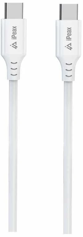 iPEAX TPU USB-C į USB-C laidas, 1 m, USB 2.0, baltas