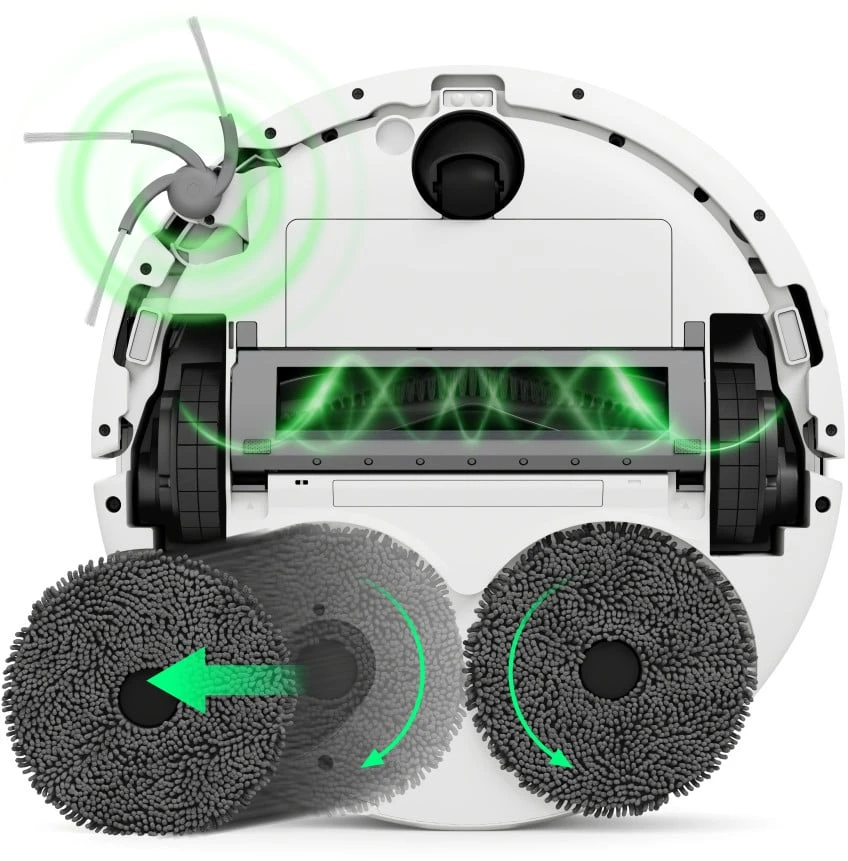 Valymo robotas iRobot Roomba Plus 515 Combo balta + doko stotelė AutoWash