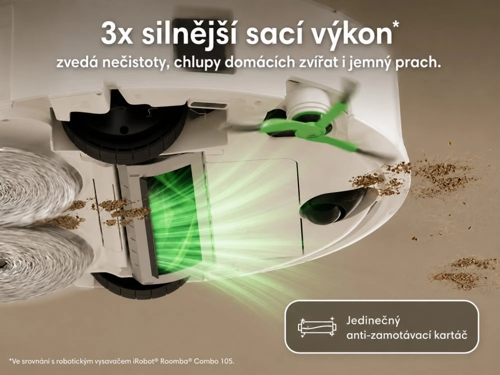 Valymo robotas iRobot Roomba Plus 515 Combo balta + doko stotelė AutoWash
