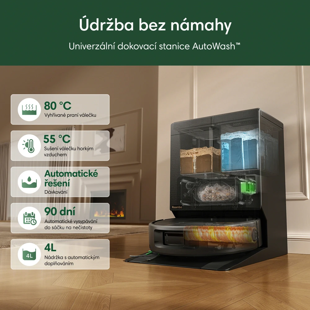 iRobot Roomba Plus 675 Combo + AutoWash Dock (Juodas)