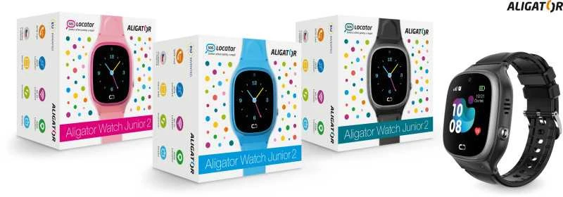 Išmanusis laikrodis „Aligator Alligator Watch Junior 2“, juodas