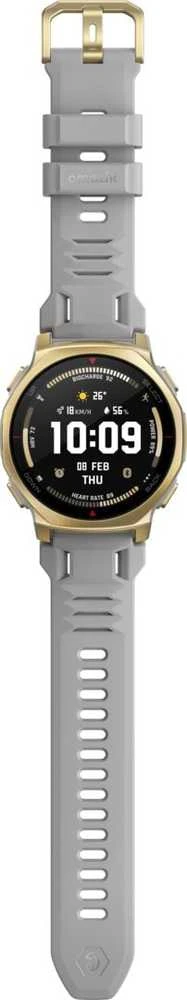 Išmanusis laikrodis „Amazfit T-Rex 3 Pro NFC“, 44 mm su silikoniniu dirželiu, aukso/pilkos spalvos