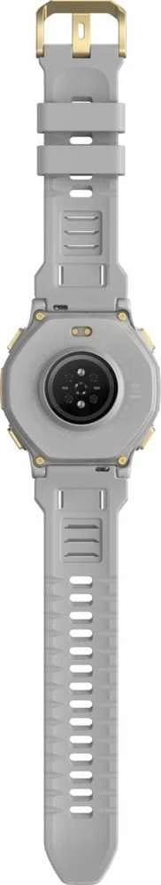 Išmanusis laikrodis „Amazfit T-Rex 3 Pro NFC“, 44 mm su silikoniniu dirželiu, aukso/pilkos spalvos