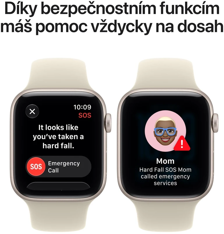 Išmanusis laikrodis Apple Watch SE 3 GPS 44mm Starlight Alu Sport S/M Smėlio spalvos (MJL34MP/A)