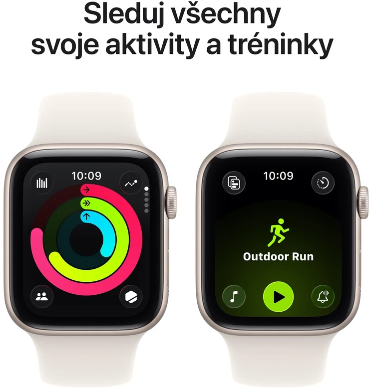 Išmanusis laikrodis Apple Watch SE 3 GPS + Cellular 40mm Starlight Alu Sport S/M Smėlio spalvos (MJLC4MP/A)