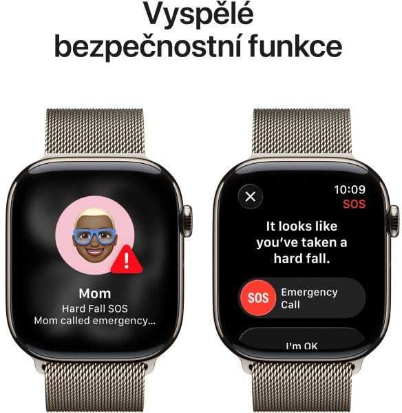 Išmanusis laikrodis Apple Watch 11 GPS + Cellular 46mm Natural Titanium Milanese Loop S/M Pilka (MFCY4MP/A)