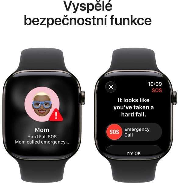 Išmanusis laikrodis Apple Watch 11 GPS + Cellular 46mm Slate Titanium Sport Band S/M Juodas (MFD14MP/A)