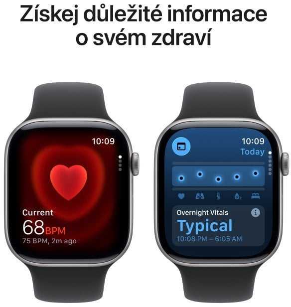 Išmanusis laikrodis Apple „Watch Series 11 GPS + Cellular“, 42 mm, kosminės pilkos spalvos aliuminio korpusas su juodu sportiniu dirželiu – S/M