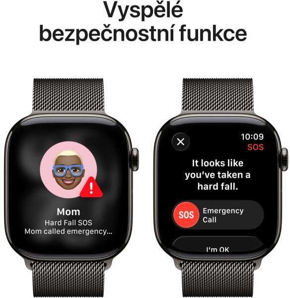 Išmanusis laikrodis Apple Watch Series 11 GPS + Cellular 46 mm šiferio titano korpusas su šiferio Milanese kilpele – S/M