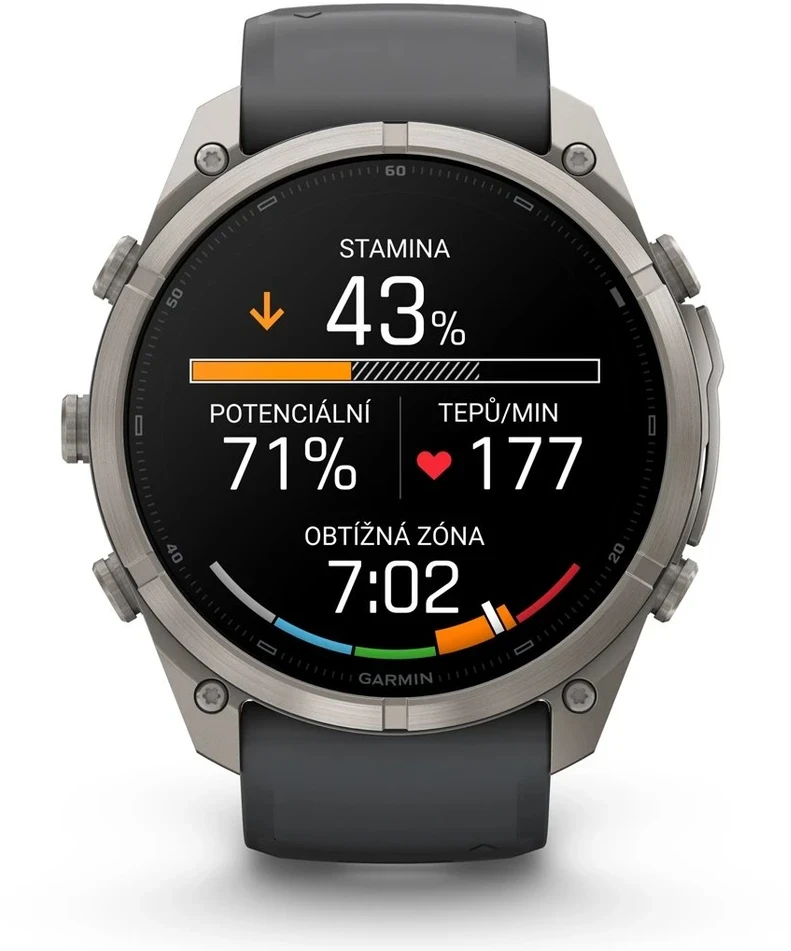 Išmanusis laikrodis Garmin fenix 9 Pro – inReach, 51mm, Titanium with Graphite/Juodas Silicone Band