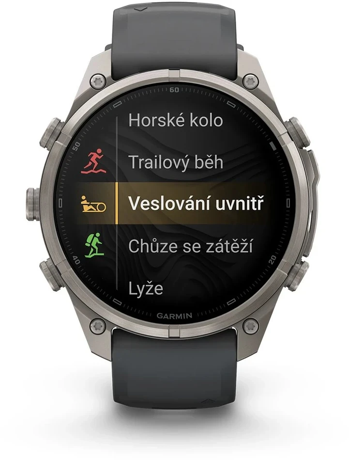Išmanusis laikrodis Garmin fenix 9 Pro – inReach, 47mm, Titanium with Graphite/Juodas Silicone Band