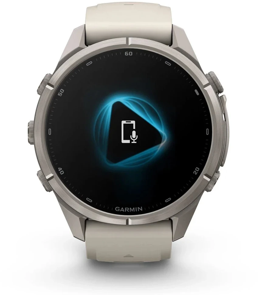 Išmanusis laikrodis Garmin fenix 9 Pro – inReach, 43mm, Titanium with Fog Pilkas/Dark Sandstone Silicone Band