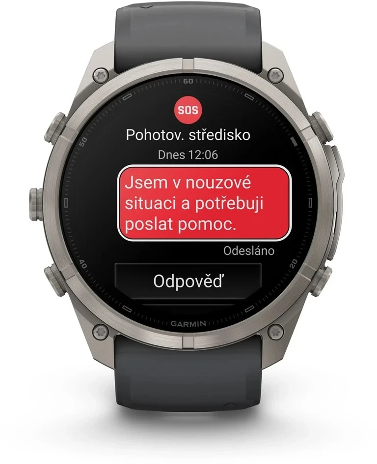 Išmanusis laikrodis Garmin fenix 9 Pro – inReach, 51mm, Titanium with Graphite/Juodas Silicone Band