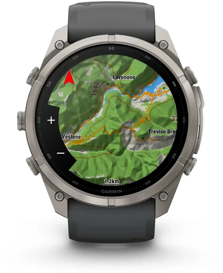 Išmanusis laikrodis Garmin fenix 9 Pro – inReach, 51mm, Titanium with Graphite/Juodas Silicone Band