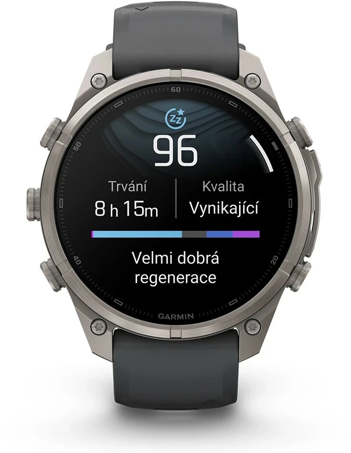 Išmanusis laikrodis Garmin fenix 9 Pro – inReach, 47mm, Titanium with Graphite/Juodas Silicone Band