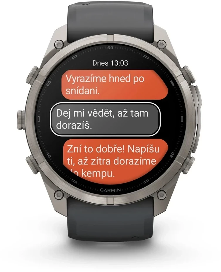 Išmanusis laikrodis Garmin fenix 9 Pro – inReach, 51mm, Titanium with Graphite/Juodas Silicone Band