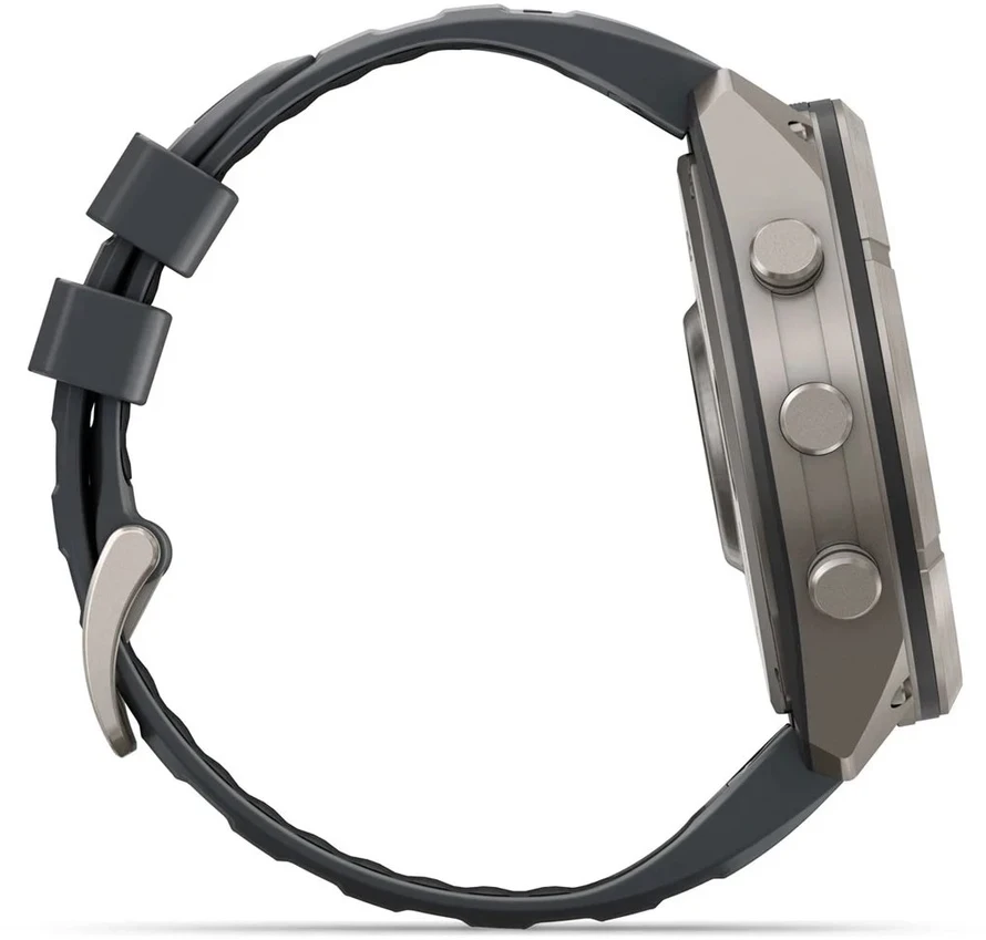 Išmanusis laikrodis Garmin fenix 9 Pro – inReach, 51mm, Titanium with Graphite/Juodas Silicone Band