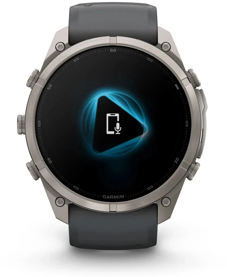 Išmanusis laikrodis Garmin fenix 9 Pro – inReach, 51mm, Titanium with Graphite/Juodas Silicone Band