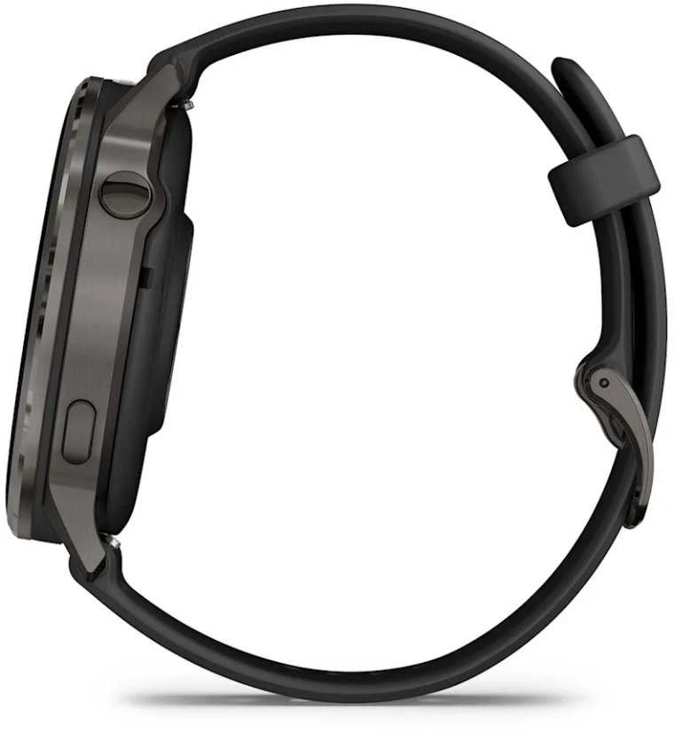 Išmanusis laikrodis Garmin Venu® 4 - 45 mm | spalva: skalūno spalva su juodu silikono dirželiu (010-03014-00)