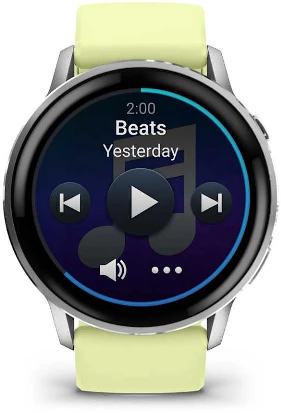 Išmanusis laikrodis Garmin Venu® 4 - 45 mm | spalva: sidabro spalvos su citrinų spalvos silikonine apyranke (010-03014-02)