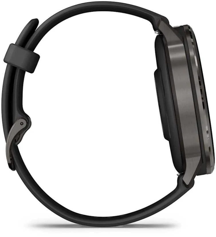 Išmanusis laikrodis Garmin Venu® 4 - 45 mm | spalva: skalūno spalva su juodu silikono dirželiu (010-03014-00)