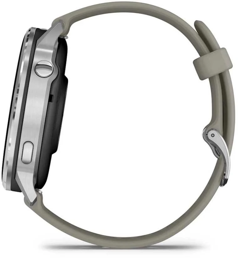 Išmanusis laikrodis Garmin Venu® 4 - 45 mm | spalva: sidabro spalvos su sidabrinės pilkos spalvos silikoniniu dirželiu (010-03014-01)