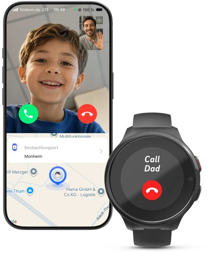 Išmanusis laikrodis Hama smartwatch vaikams su GPS juoda