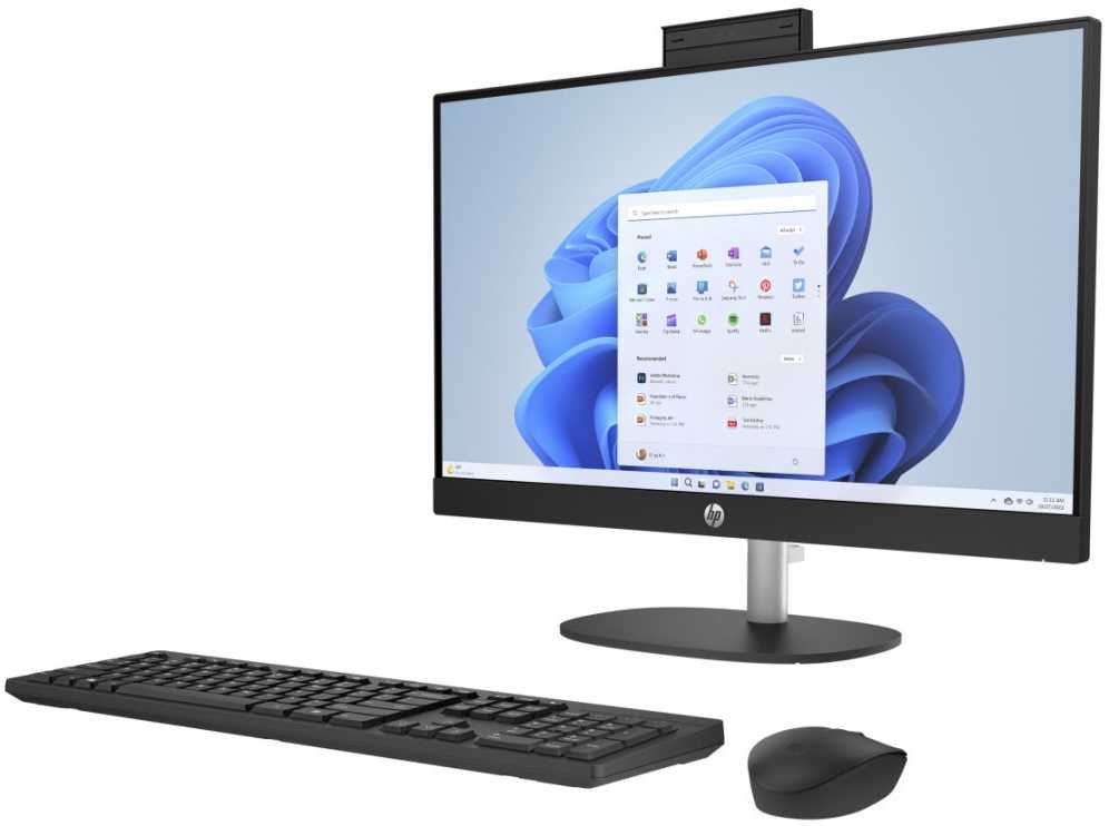 Stacionarus kompiuteris Hewlett Packard (HP) HP AiO 24-cr2007nc, 24 colių FHD, Ultra7 255U, 32 GB DDR5 RAM, 1 TB SSD, „Windows 11 Home“, „GamePass“ – 3 mėnesių garantija