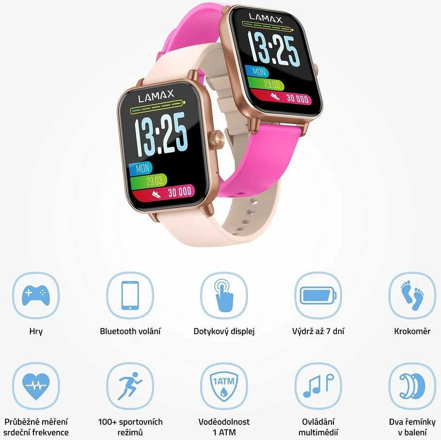 Išmanusis laikrodis LAMAX BCool 2 Žaisk Rose Gold