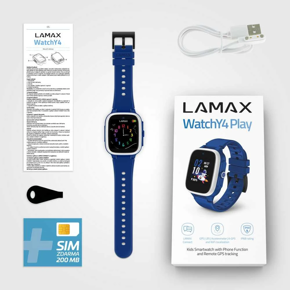 Išmanusis laikrodis LAMAX WatchY4 Play mėlynas