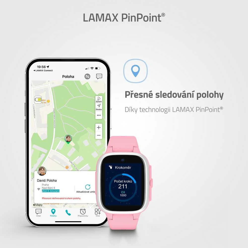 Išmanusis laikrodis LAMAX WatchY4 Play Rožinė