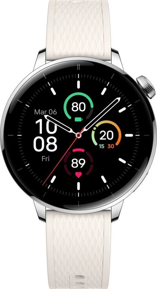 Išmanusis laikrodis OnePlus Watch 3 43mm 3.35 cm (1.32") AMOLED Digital 466 x 466 pikselių Jutiklinis ekranas Sidabrinis, Titanium Wi-Fi GPS (satellite)