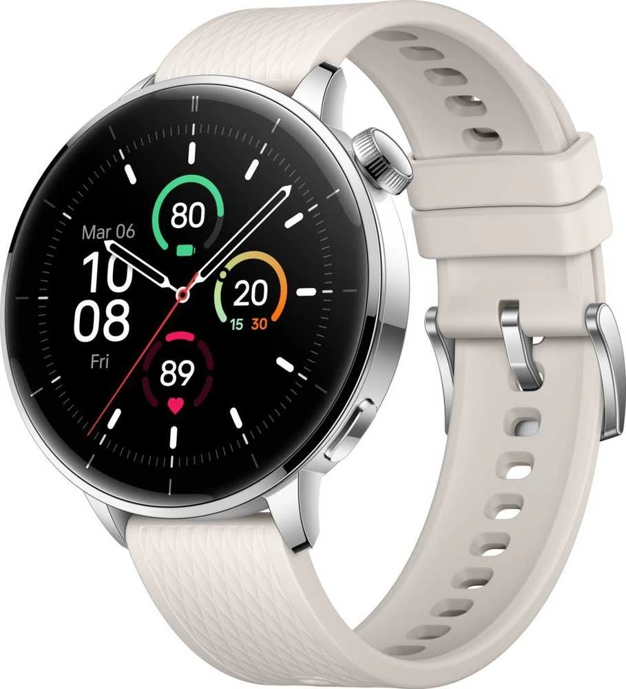 Išmanusis laikrodis OnePlus Watch 3 43mm 3.35 cm (1.32") AMOLED Digital 466 x 466 pikselių Jutiklinis ekranas Sidabrinis, Titanium Wi-Fi GPS (satellite)