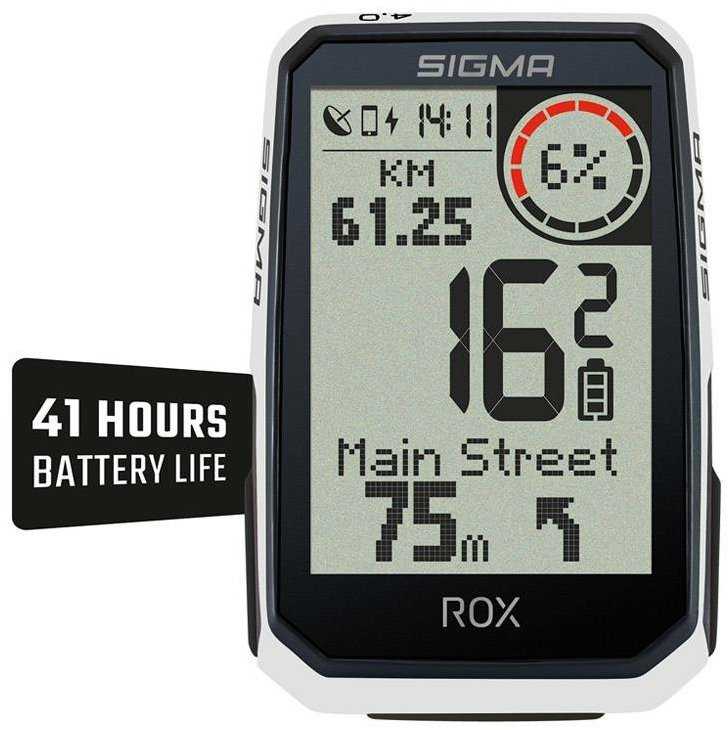 Dviračio kompiuteris SIGMA ROX 4.0 Endurance GPS Baltas HR Set