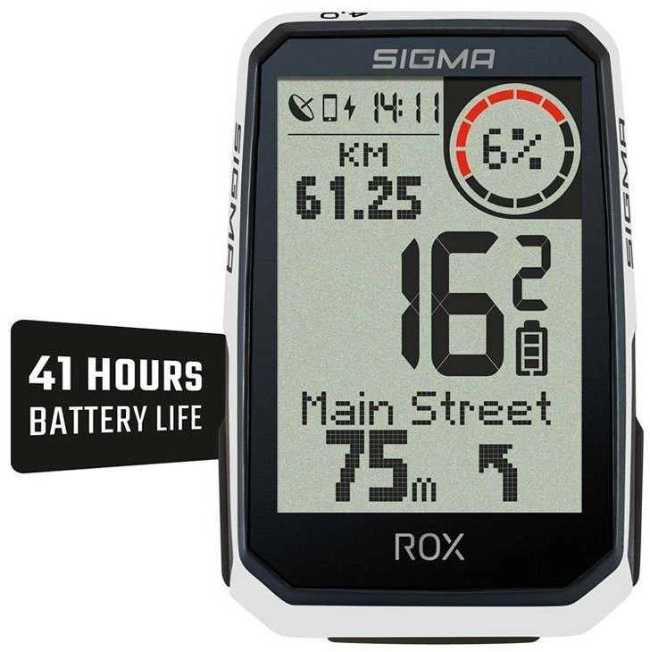 Dviračio kompiuteris SIGMA ROX 4.0 Endurance GPS Baltas Sensor Set
